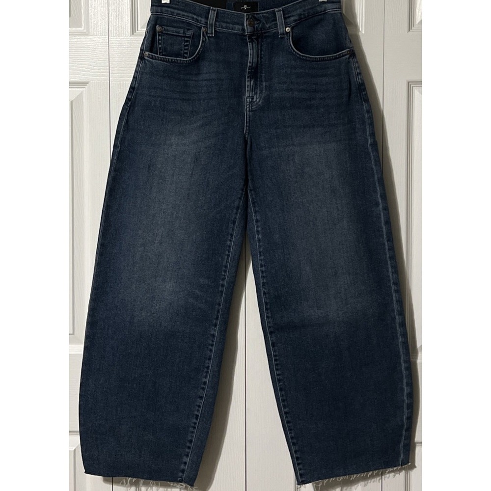 7 For All Mankind NWT Bonnie Curvilinear Barrel Leg High Rise Jean SZ 29 (30x30) - Picture 12 of 13